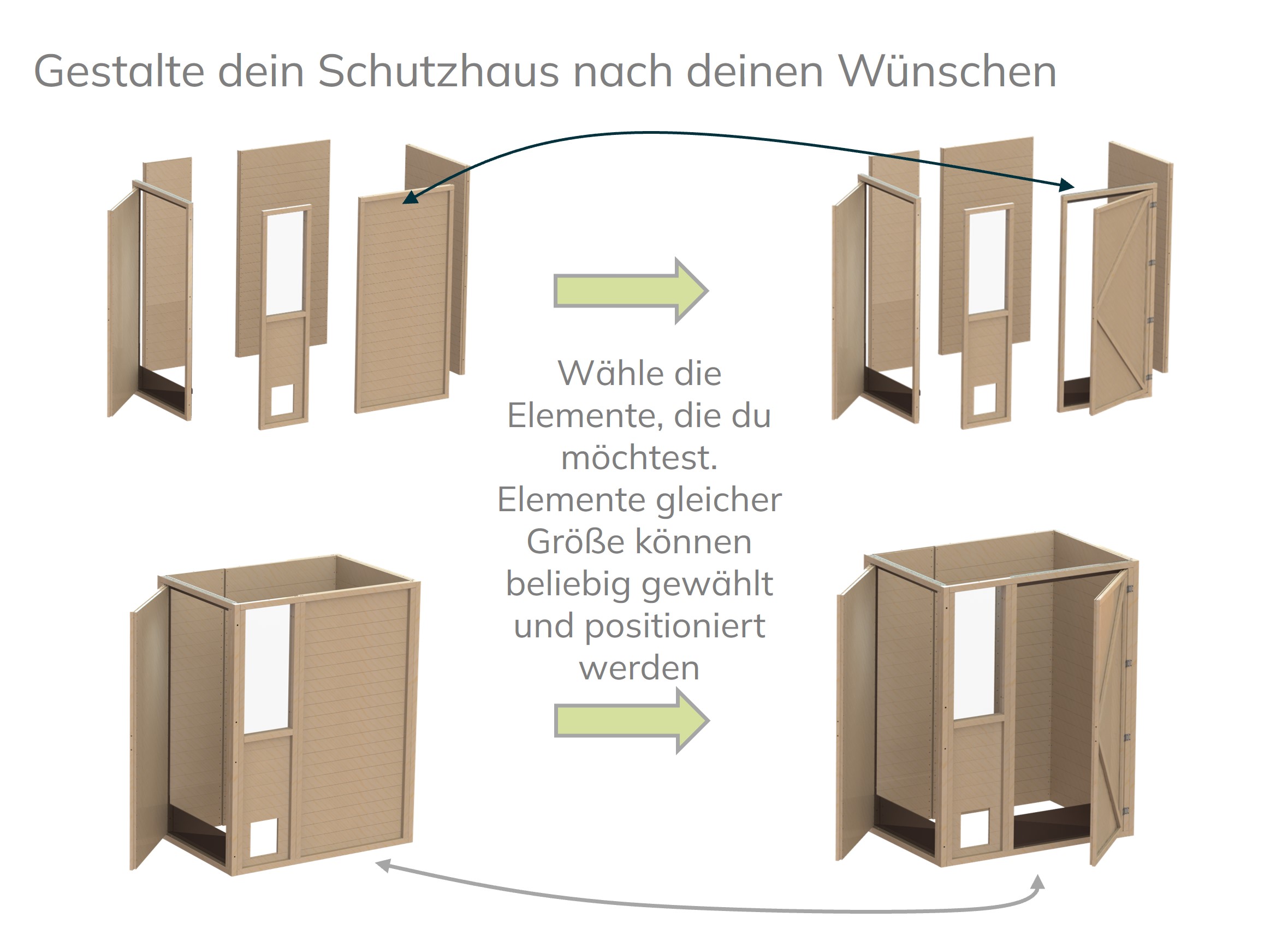 1,5m Tiefe: Gehege / Voliere mit Schutzhaus